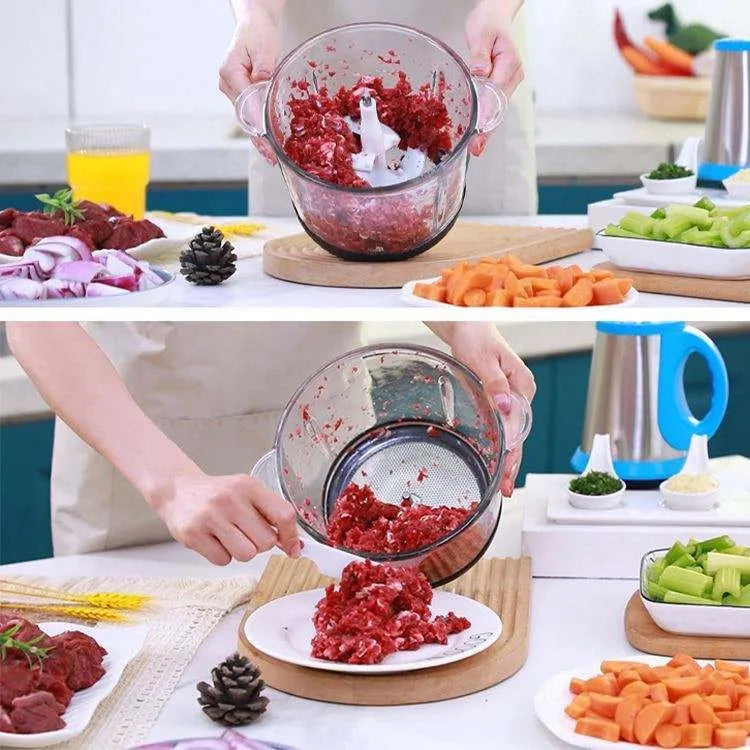 Electric Meat Chopper 3L Stainless Steel Chopper with 4 Blades & 3 Speeds