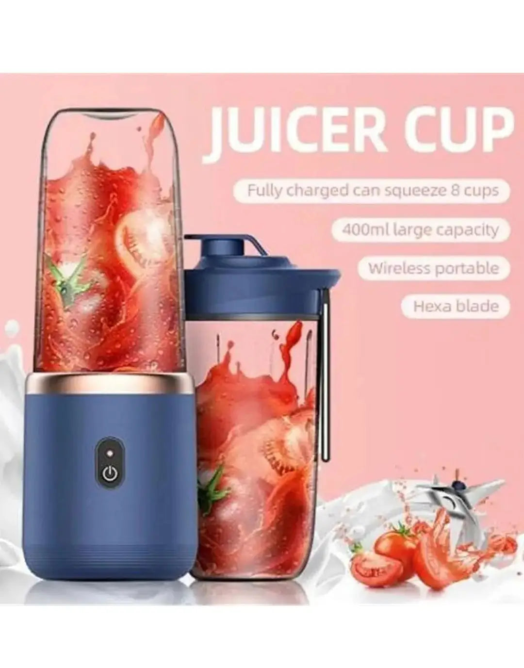 2-in-1 Portabel Rechargeable Juicer Blender Cup