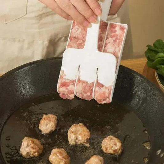 White Kabab Maker with 3-Section Mold ABS Plastic