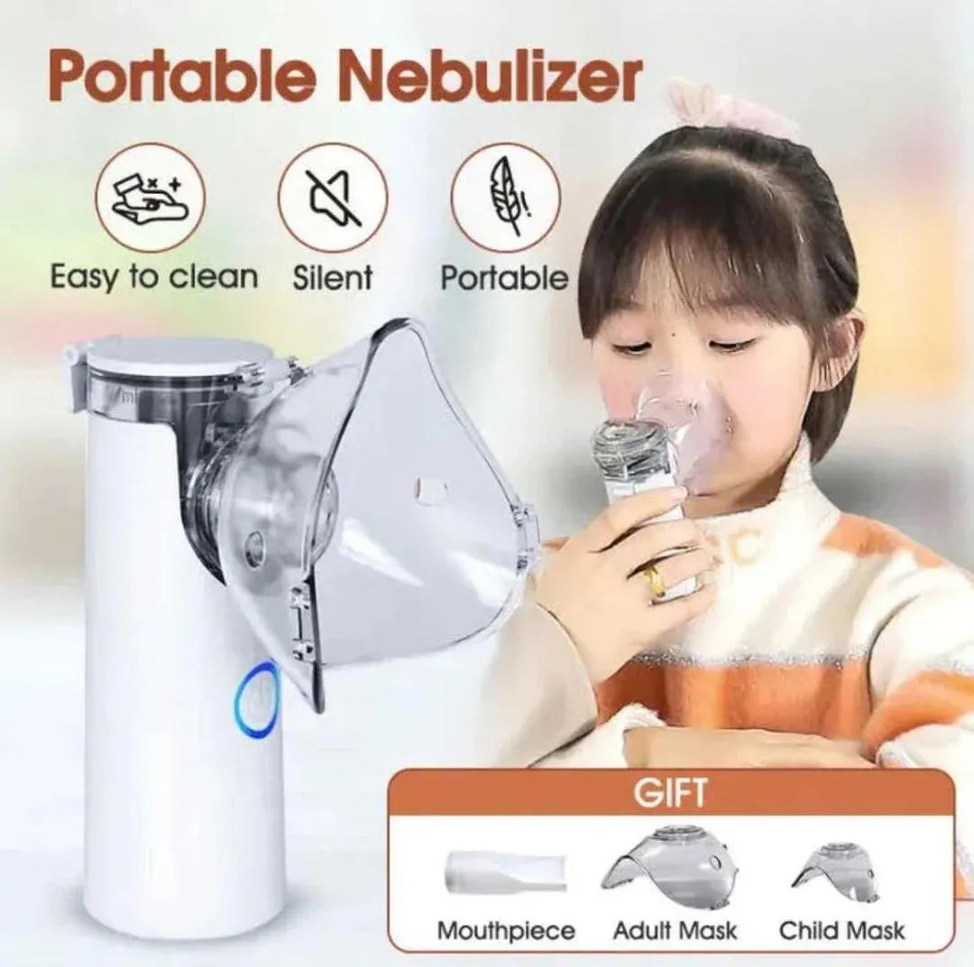 Portable Silent Nebulizer for Kids Adults White ABS