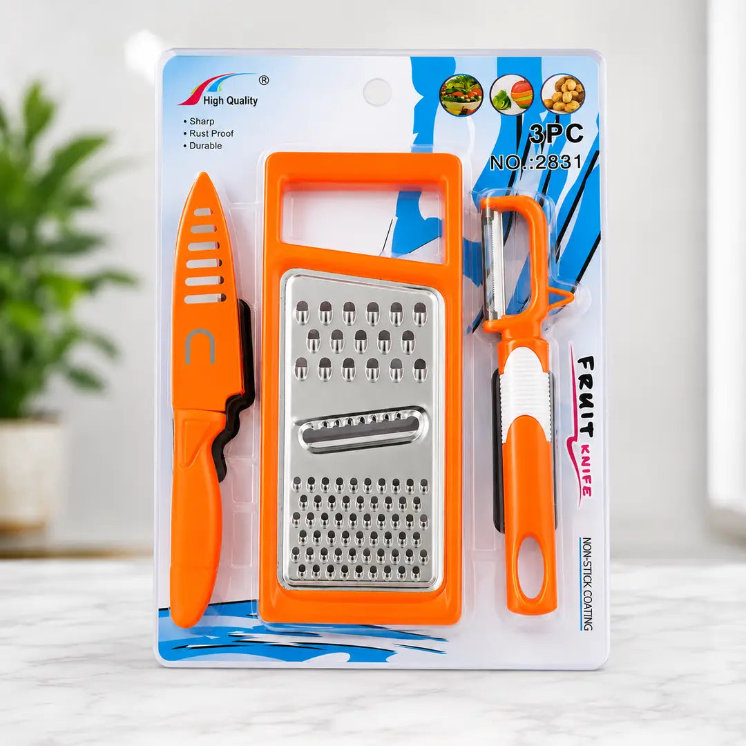 3 In 1 Perfect For Preparing Food Vegetable Slicer Fruit Knife Set