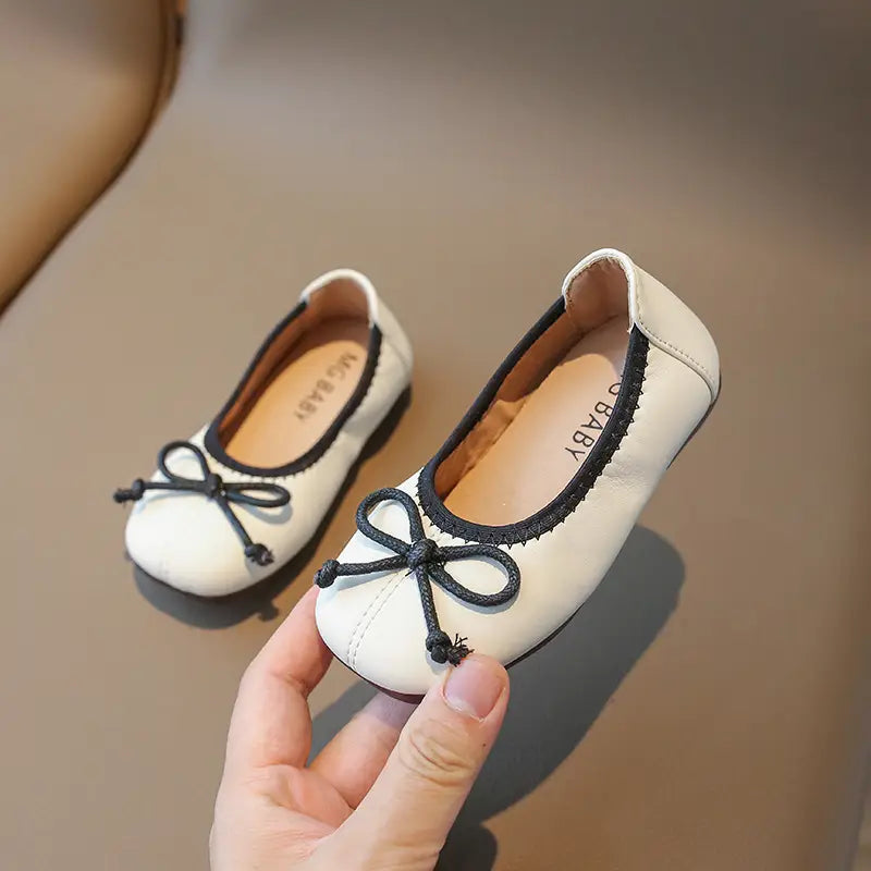 Bow Tied Princess Flat Shoes for Girls 2-5 Years