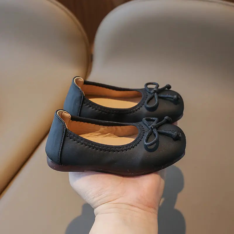 Bow Tied Princess Flat Shoes for Girls 2-5 Years