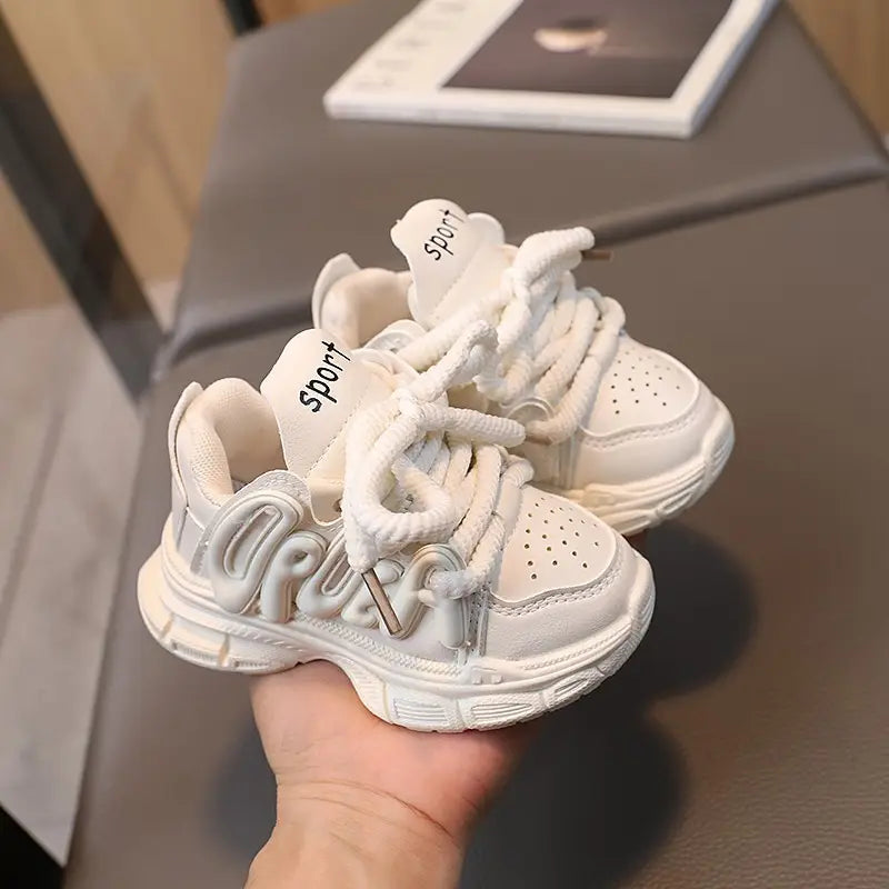 Pink Chunky Sneakers for Kids School Play Wear