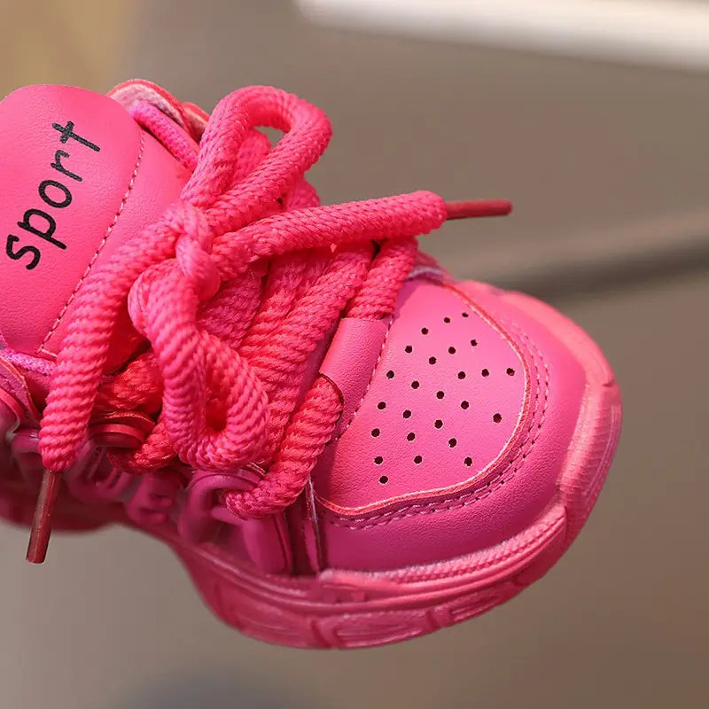 Pink Chunky Sneakers for Kids School Play Wear