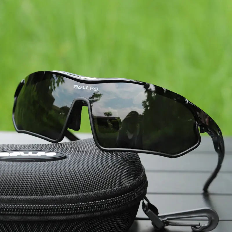 Bollfo Anti-UV Cycling Goggles for Men Women Sports Sunglasses