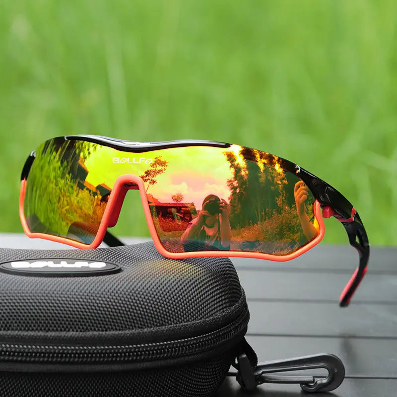 Bollfo Anti-UV Cycling Goggles for Men Women Sports Sunglasses