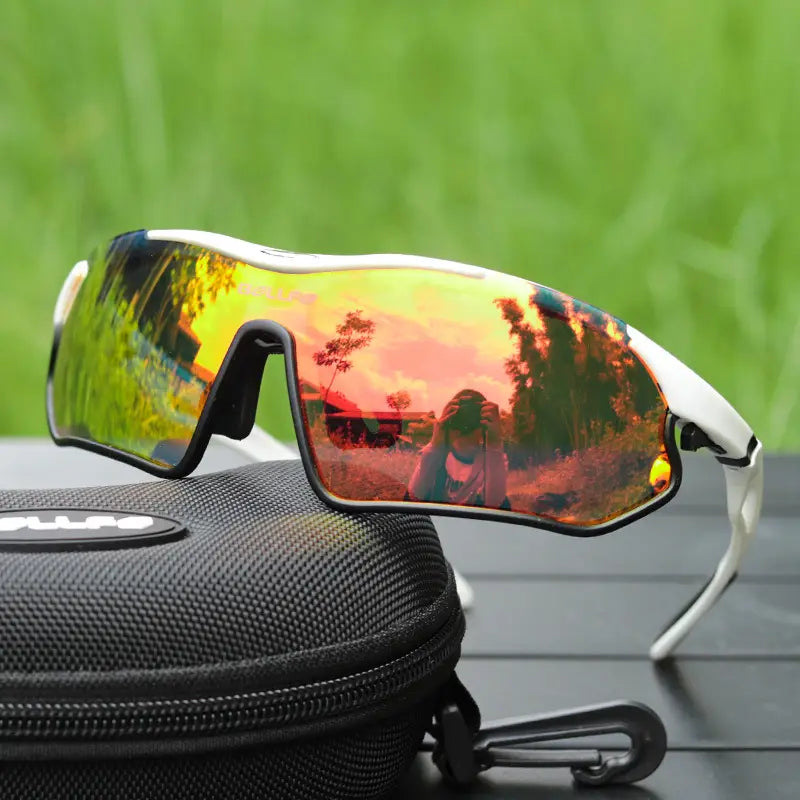 Bollfo Anti-UV Cycling Goggles for Men Women Sports Sunglasses