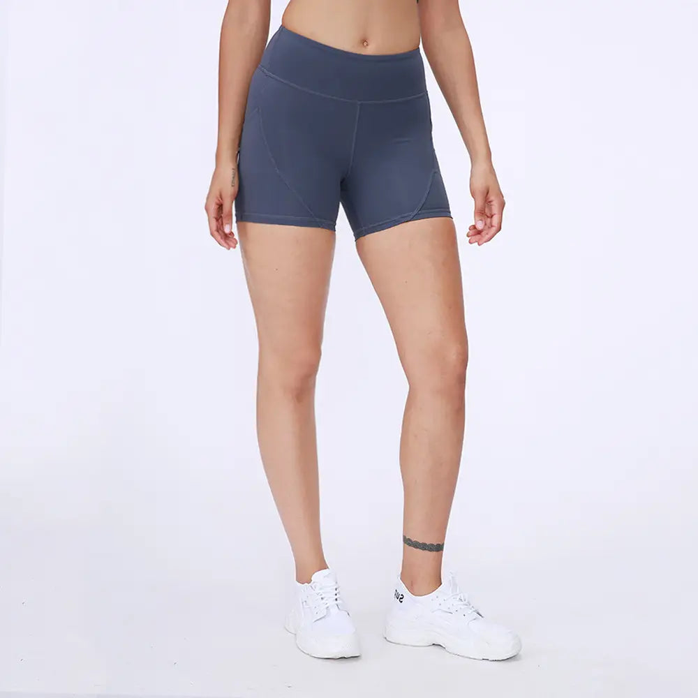 Women High Waist Yoga Shorts Black Tight Sporty Fitness Wear