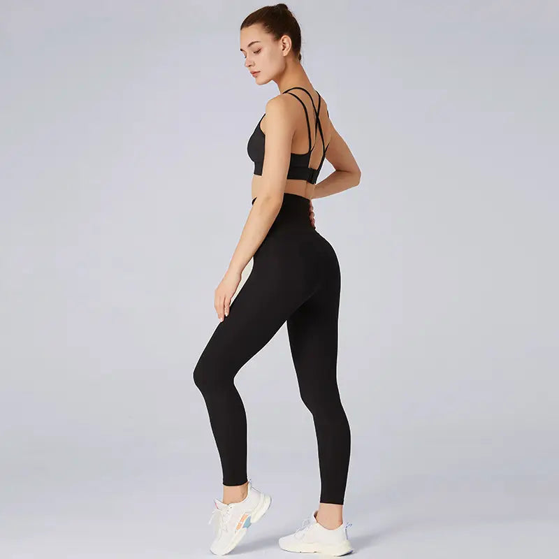Women High Waist Fitness Pants Black Shaping Yoga Training