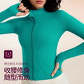 Long Sleeve Zipper Sports Jacket Teal Pakistan Gym Wear