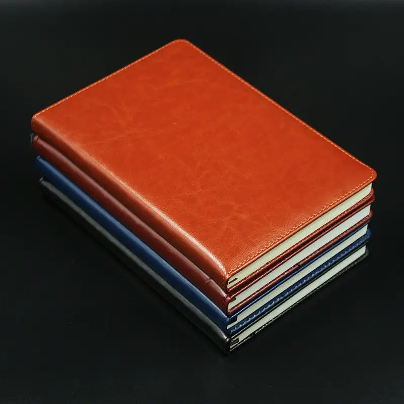 A5 PU Leather Business Notebooks Blue Black Red Orange
