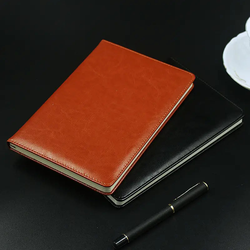 A5 PU Leather Business Notebooks Blue Black Red Orange