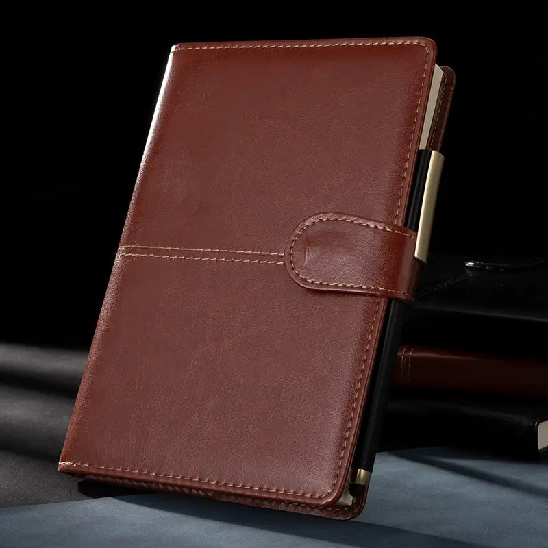 A5 PU Leather Business Notebook with Buckle Closure