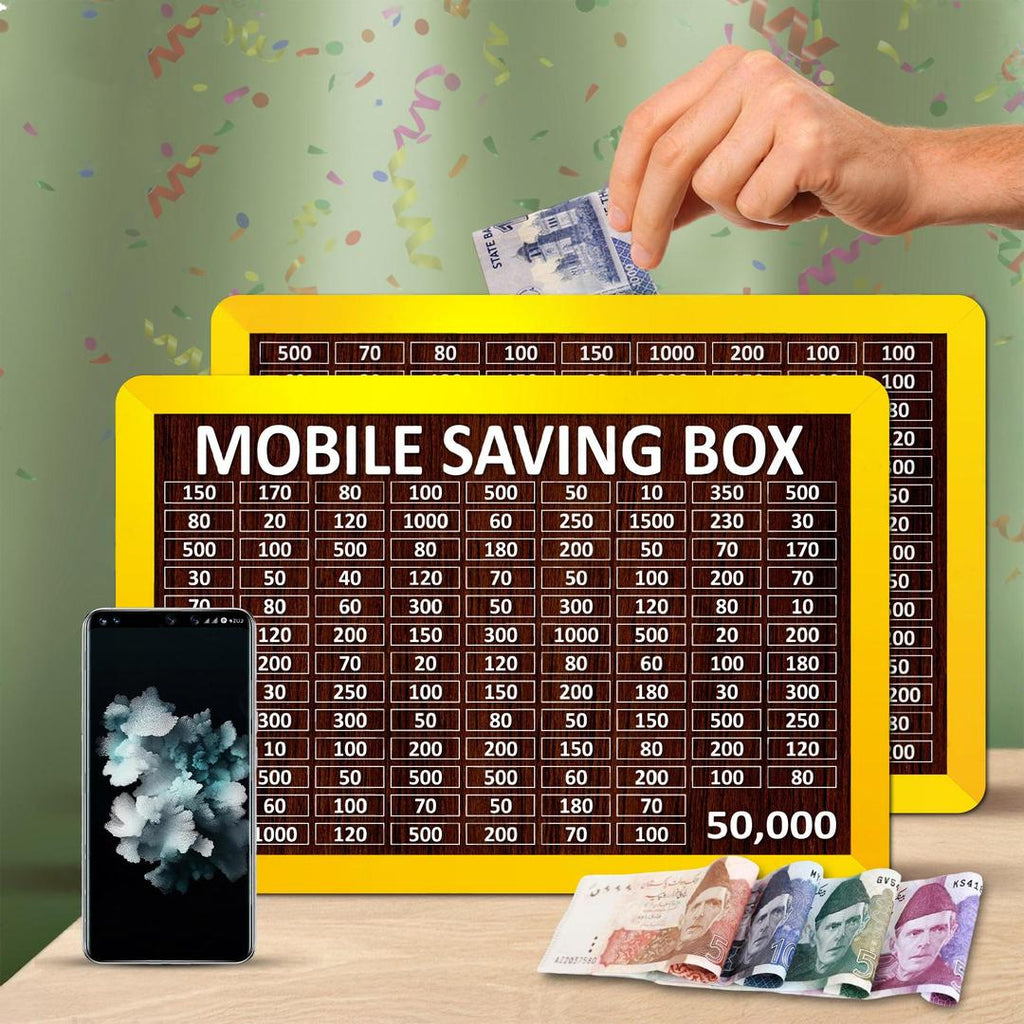 Golden Wooden Money Box for 50k PKR Savings