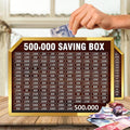 500,000 PKR Savings Box Wooden Golden Acrylic