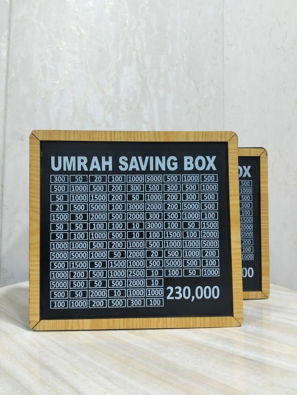 Umrah Saving Box Save 230000 PKR Black Wood