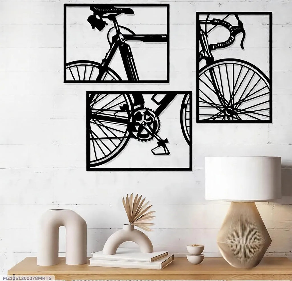 Black Bicycle Wall Sticker Modern Home Decor