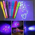 Invisible Gel Pens Set of 3 Multicolor UV Flashing