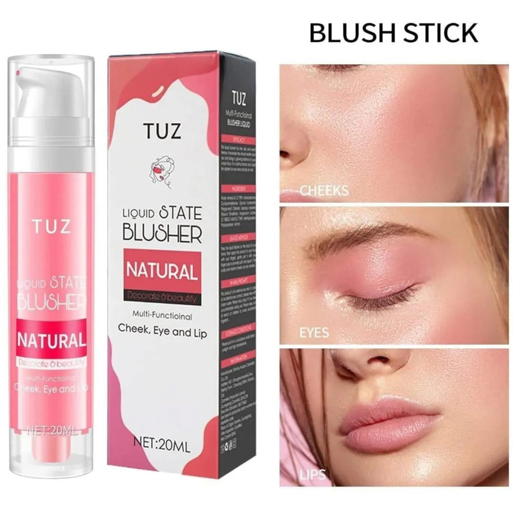 TUZ Glowy Liquid Blush 20ml Natural Dewy Finish