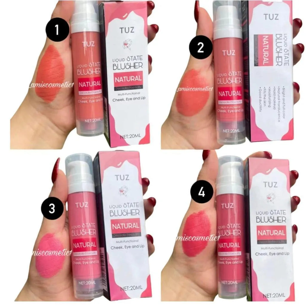 TUZ Glowy Liquid Blush 20ml Natural Dewy Finish