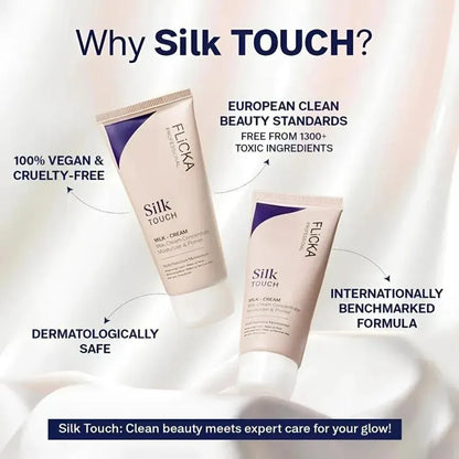Flicka Silk Touch Moisturizer Primer & Makeup Base 3 In 1 Glowy Dewy Finish