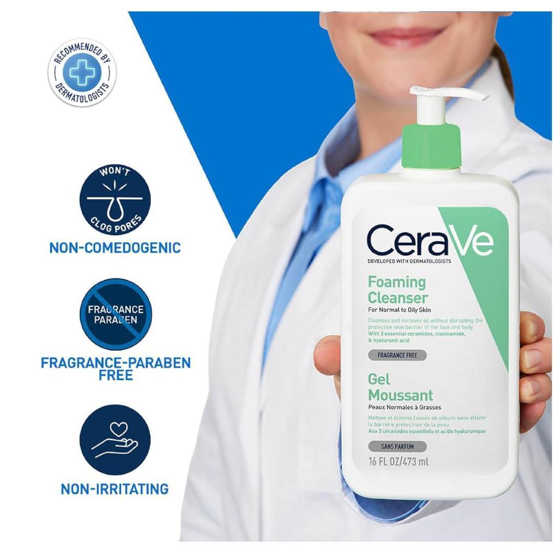 CeraVe Foaming Cleanser 236ml Acne Scar Removal Oily Skin