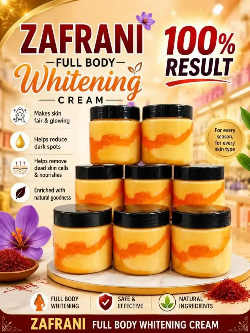 Zafrani Whitening Serum Cream, 250g