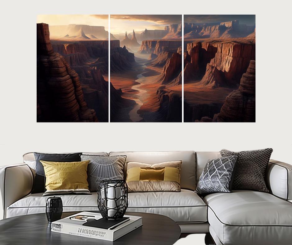 Multicolor 3D Calligraphy Wooden Wall Art Set of 3