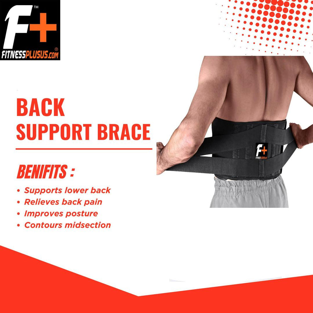 Black Nylon Lumbar Support Belt XL XXL