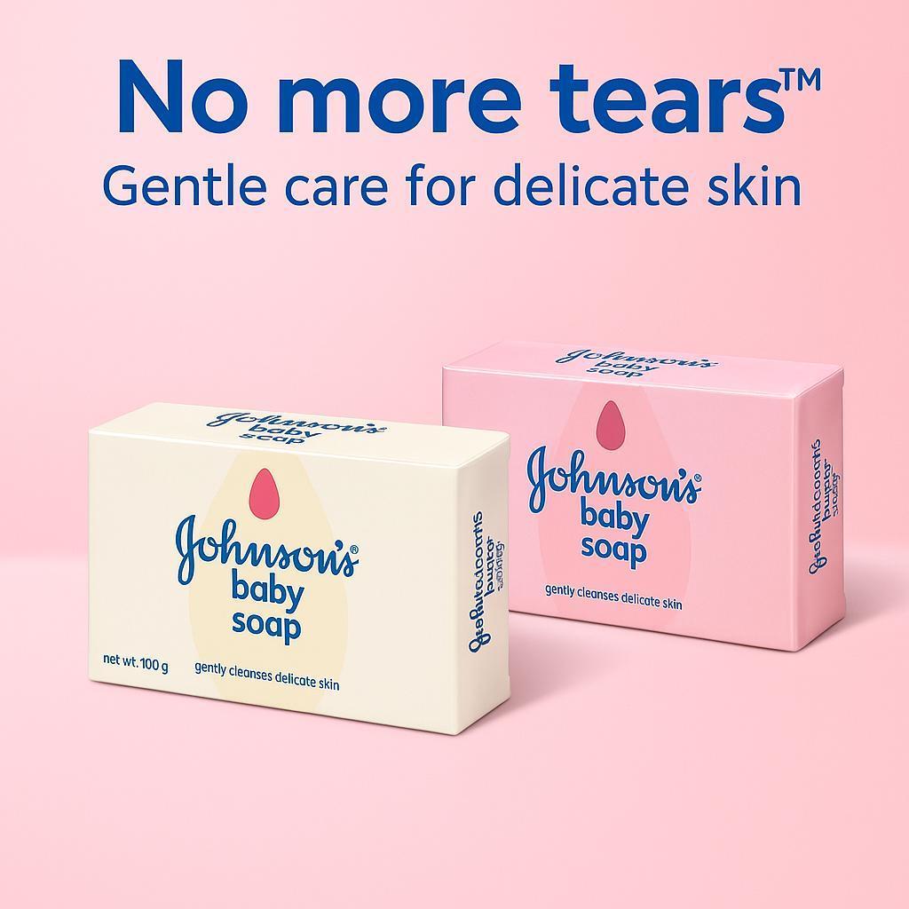 Johnson's Baby Soap Pink White Gentle Care 100g