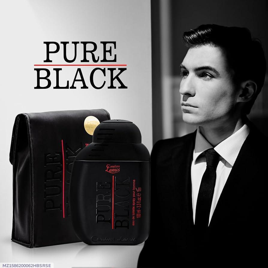 Men's Pure Black Eau de Toilette 100ml Sweat Resistant