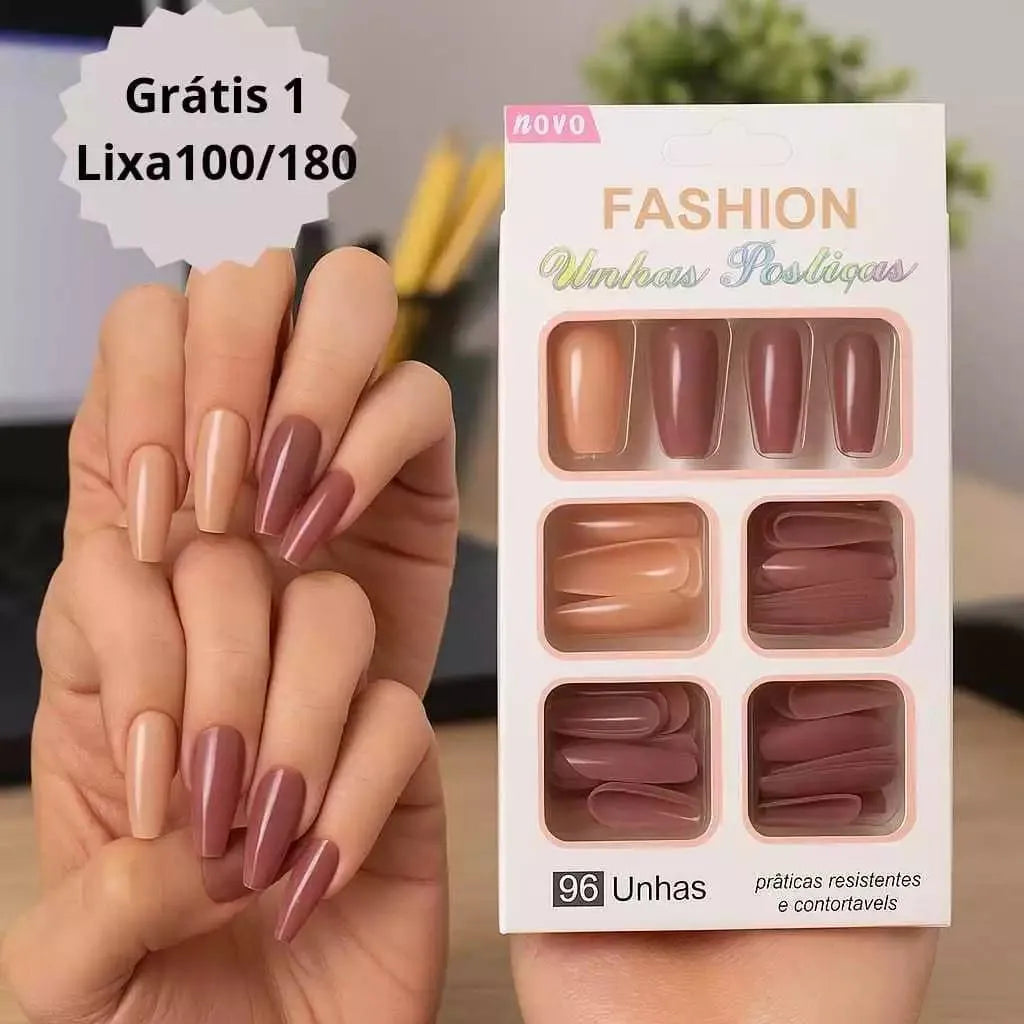 Acrylic Fake Nails Multicolor Smooth Coverage Pack of 1