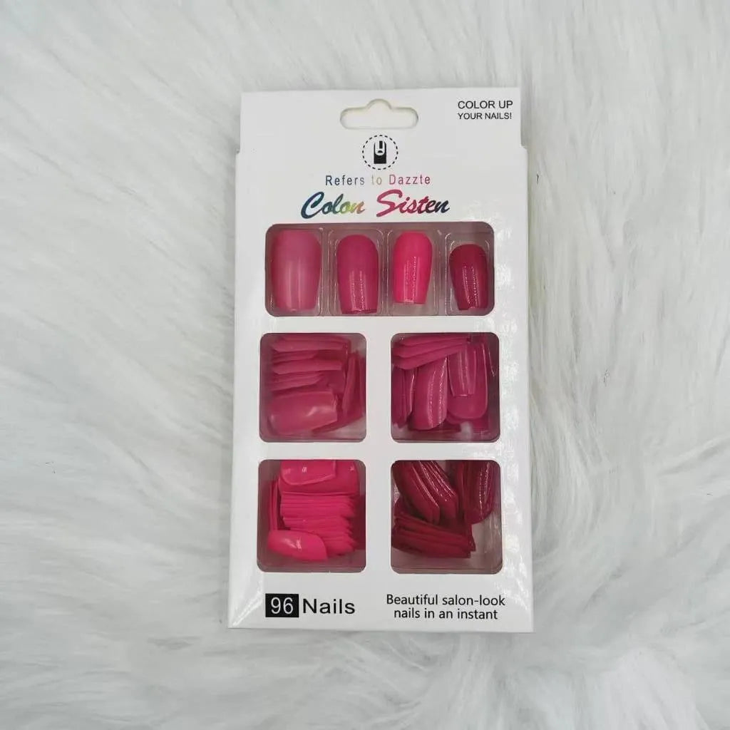 Acrylic Fake Nails Multicolor Smooth Coverage Pack of 1
