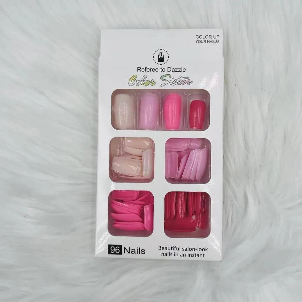 Acrylic Fake Nails Multicolor Smooth Coverage Pack of 1