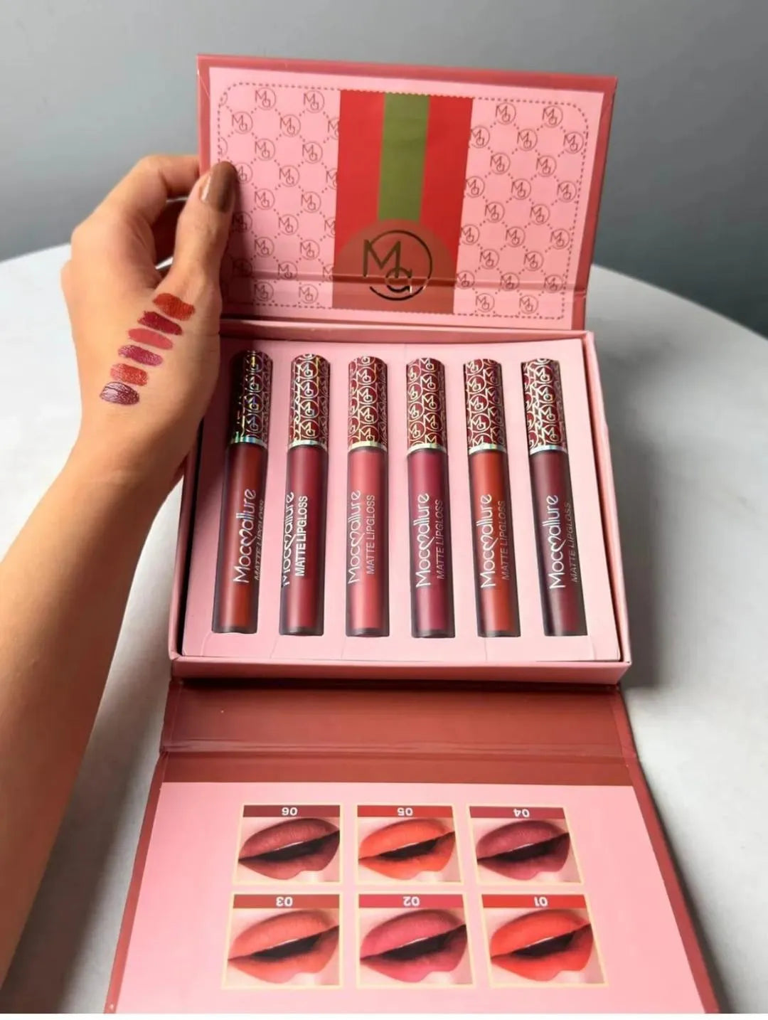 Matte Lip Gloss Set 6 Pcs Nude Shades Long Lasting