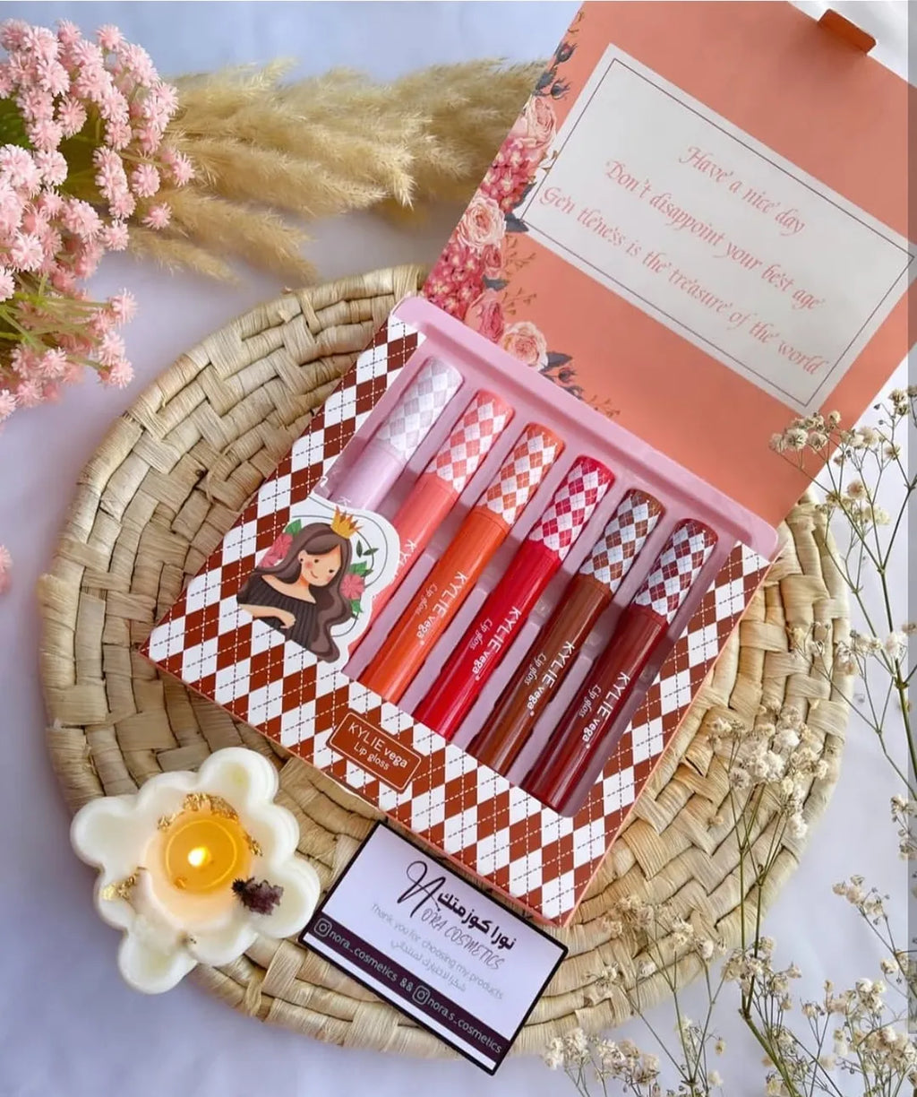Multicolor Liquid Lip Gloss Set of 6 Cool Undertone