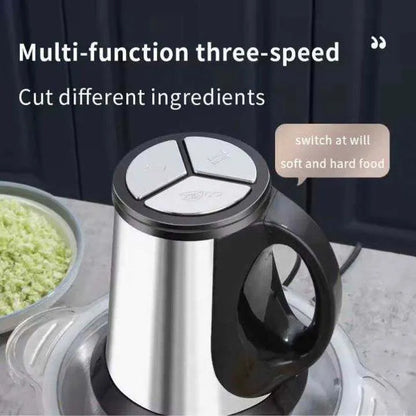 Electric Meat Chopper 3L Stainless Steel Chopper with 4 Blades & 3 Speeds