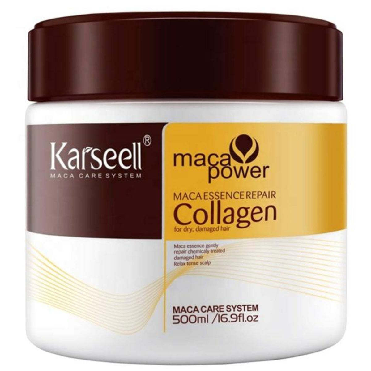 Karseell کولیجن ڈیپ ریپیئر ہیئر ماسک 500 ملی لیٹر | بالوں کو ہموار اور چمکدار بنانے کے لیے آرگن آئل اور کولیجن