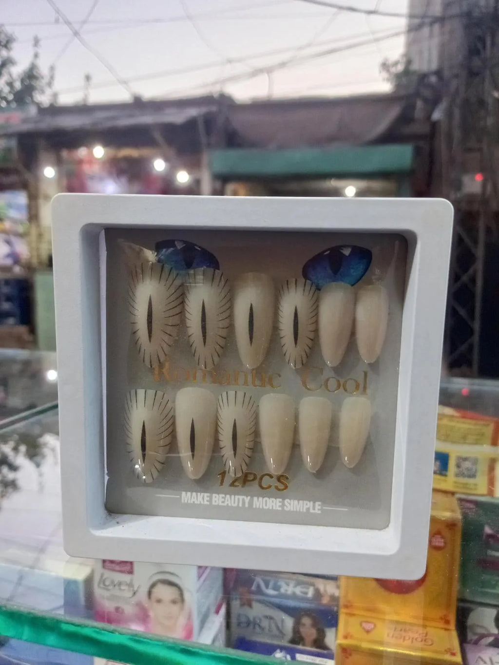 Cat Eye Fake Nails 12Pcs Premium Collection ABS