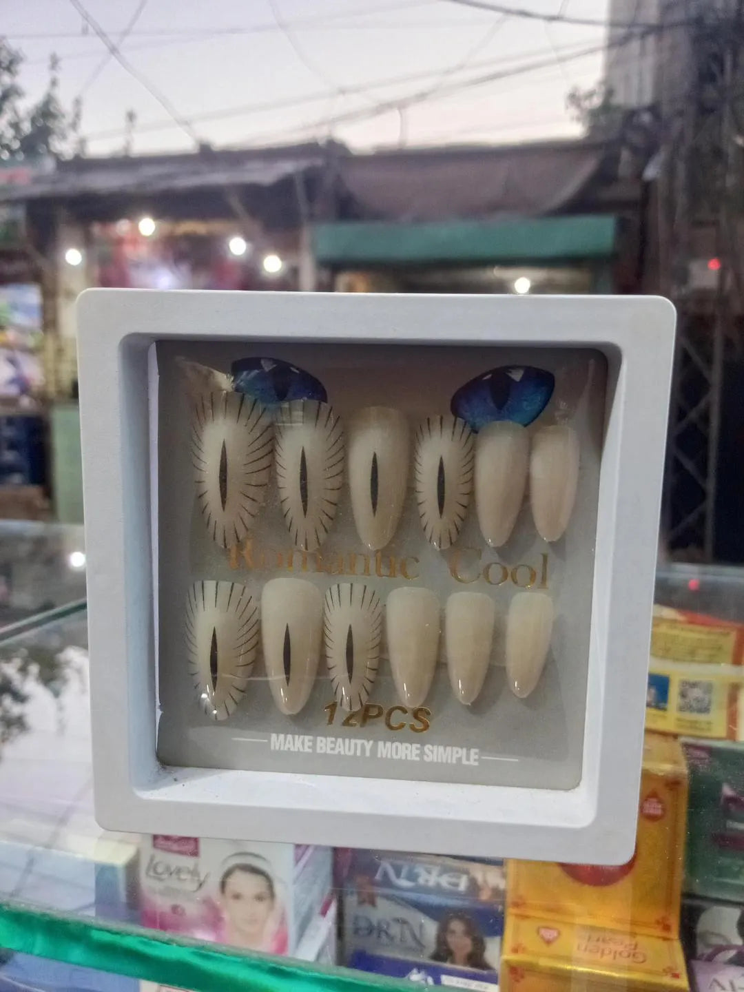 Cat Eye Fake Nails 12Pcs Premium Collection ABS