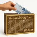 Stylish Wooden Money Box for Umrah Savings Tracker