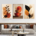 Abstract Art Wall Art 3Pcs 8x11 MDF Multicolor