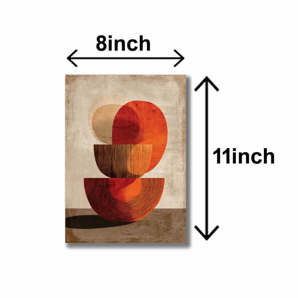 Abstract Art Wall Art 3Pcs 8x11 MDF Multicolor