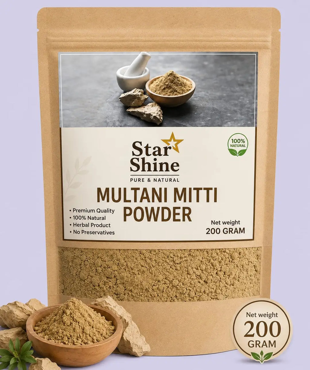 100% Organic Fuller's Earth Clay for Deep Cleansing, Oil Control & Acne-Prone Skin All Skin Types Face Powder 300 1