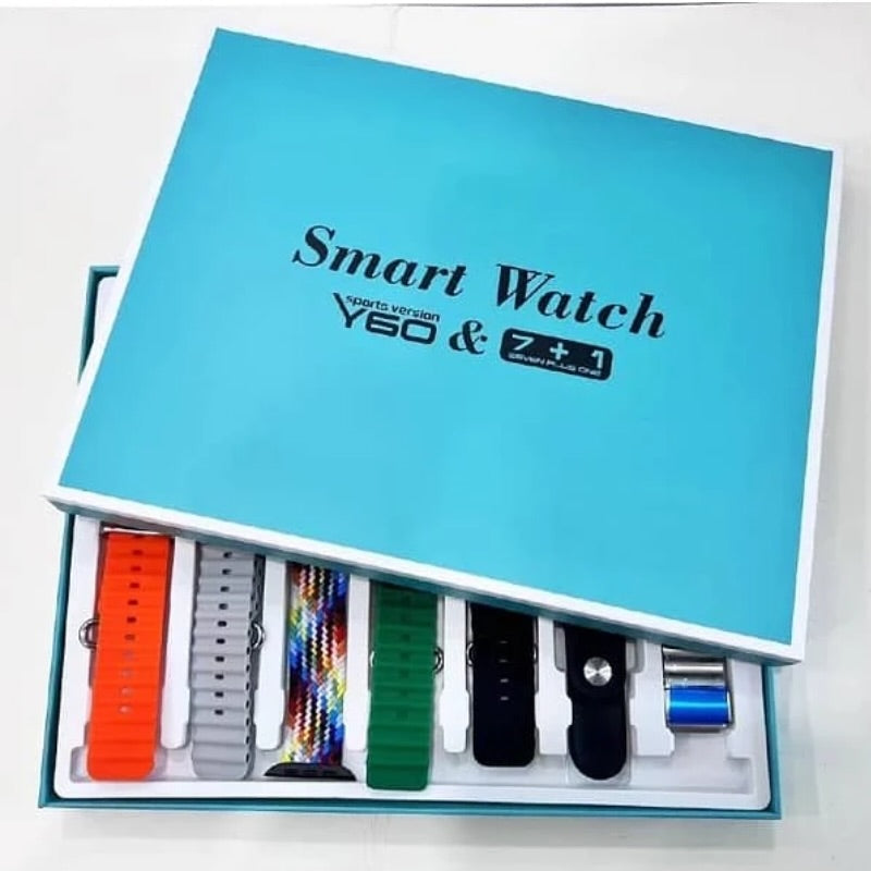 Y60 Smart Watch Ultra 7+1 Sports Edition | Full Touch Display Fitness Tracker