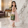 Trendy Girl's Mini Handbag - 1 Pc Embossed Green Style