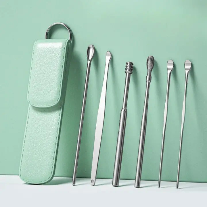 6 Pcs Ear Cleaning Tool Kit, Ear Pick Tools, Wax Removal Kit