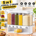 5 in 1 Cereal Dispenser for Kitchen, Rice & Grain Container