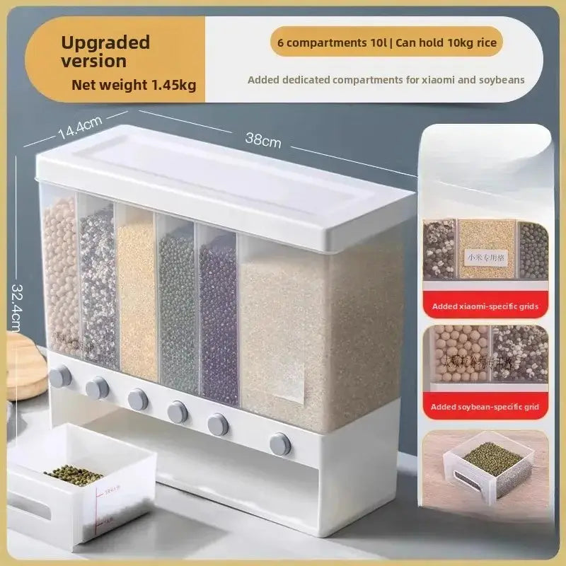5 in 1 Cereal Dispenser for Kitchen, Rice & Grain Container